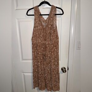 Lucky Brand Tan Floral Dress
